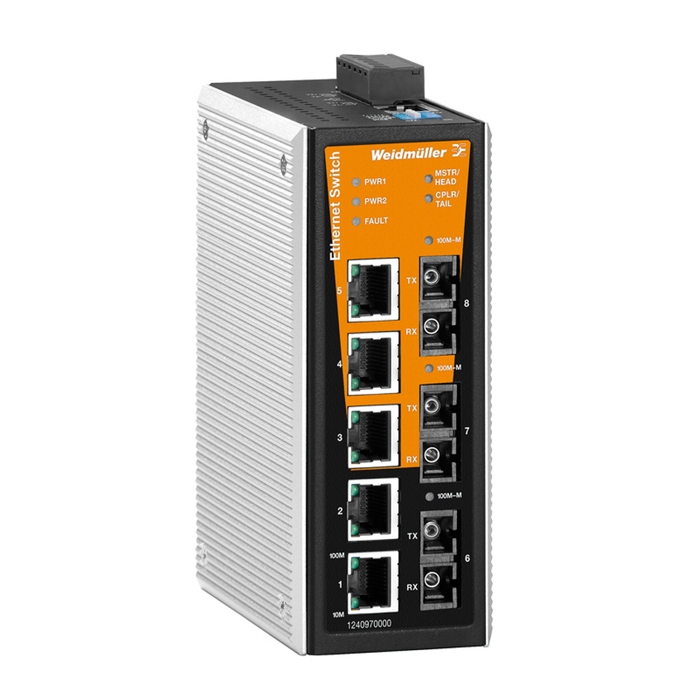 Weidmüller Netzwerk Switch 1345240000 Typ IE-SW-VL08MT-5TX-1SC-2SCS