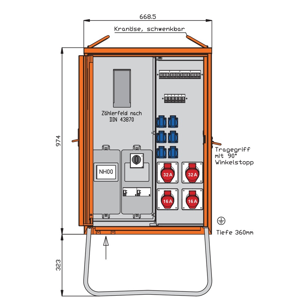 Walther-Werke Anschlussverteiler Schrank WAV0135R1