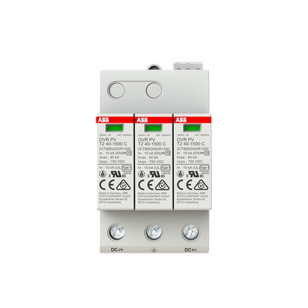 ABB Überspannungsableiter für Energietechnik Stromversorgung 2CTB802401R1500 Typ OVR PV T2 40-1500