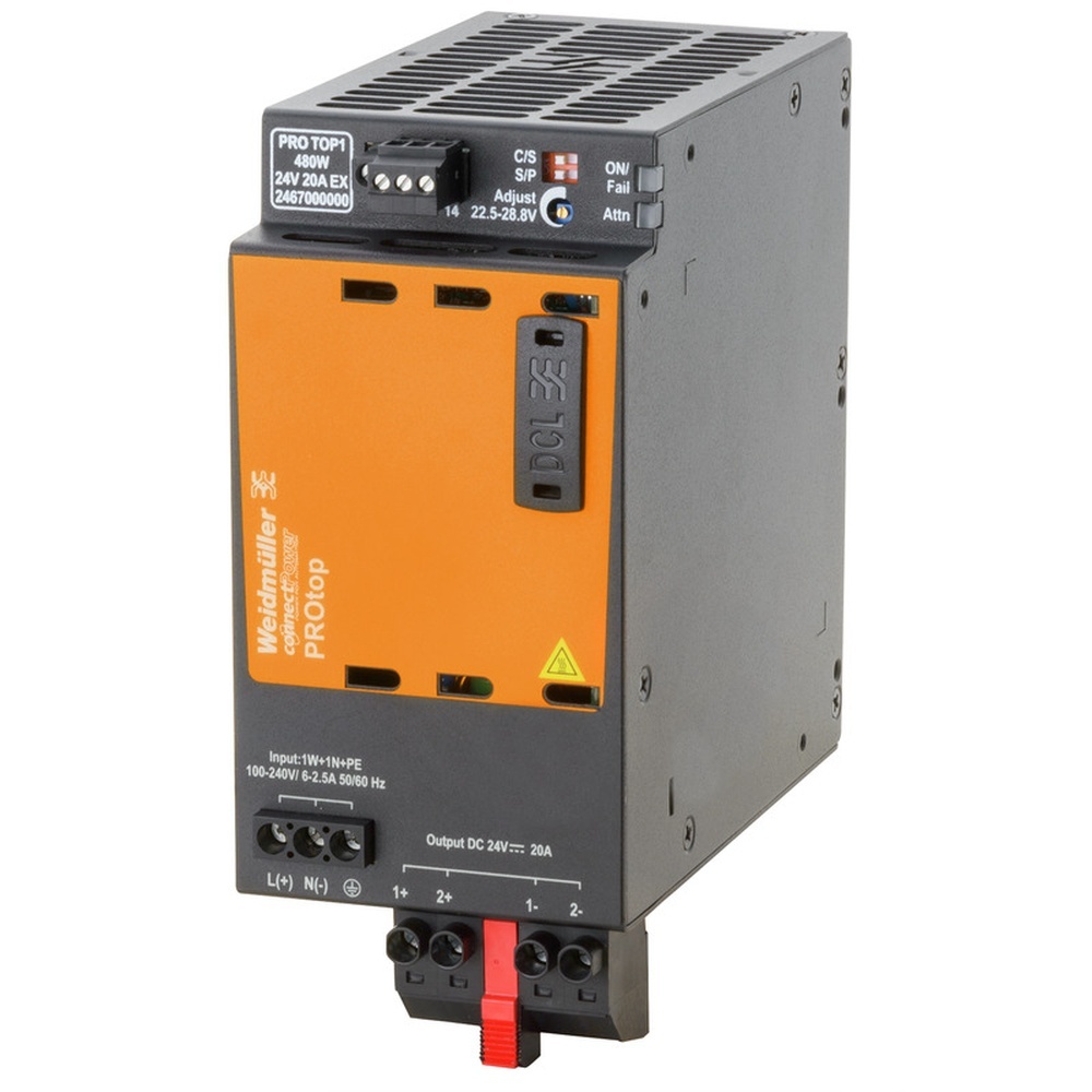 Weidmüller Gleichstromversorgung 2467000000 Typ PRO TOP1 480W 24V 20A EX Weidmüller Gleichstromversorgung 2467000000 Typ PRO TOP1 480W 24V 20A EX