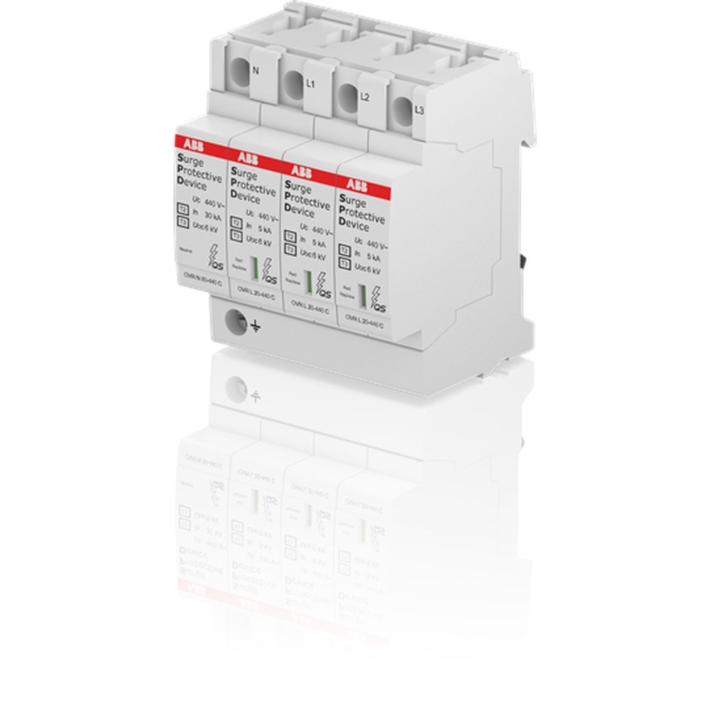 ABB Überspannungsableiter für Energietechnik Stromversorgung 2CTB803873R1700 Typ OVR T2-T3 N3 20-44