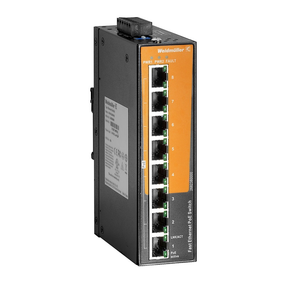 Weidmüller PoE Switch 2682380000 Typ IE-SW-EL08-8POE