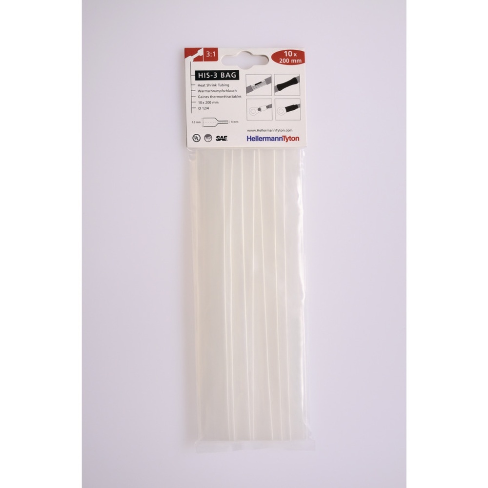 Hellermann Warmschrumpfschlauch 308-31215 Typ HIS-3-BAG-12/4 PO-X CL 10