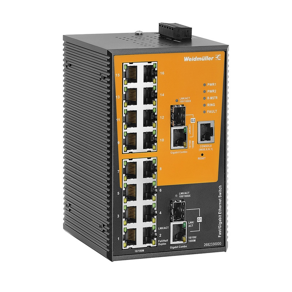 Weidmüller Netzwerk Switch 2682330000 Typ IE-SW-AL18M-16TX-2GC