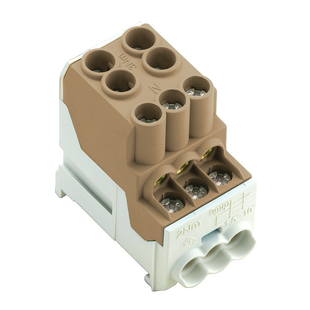Weidmüller Potentialverteilerklemme 2814500000 Typ WPD 100 2X25/6X10 BN Weidmüller Potentialverteilerklemme 2814500000 Typ WPD 100 2X25/6X10 BN
