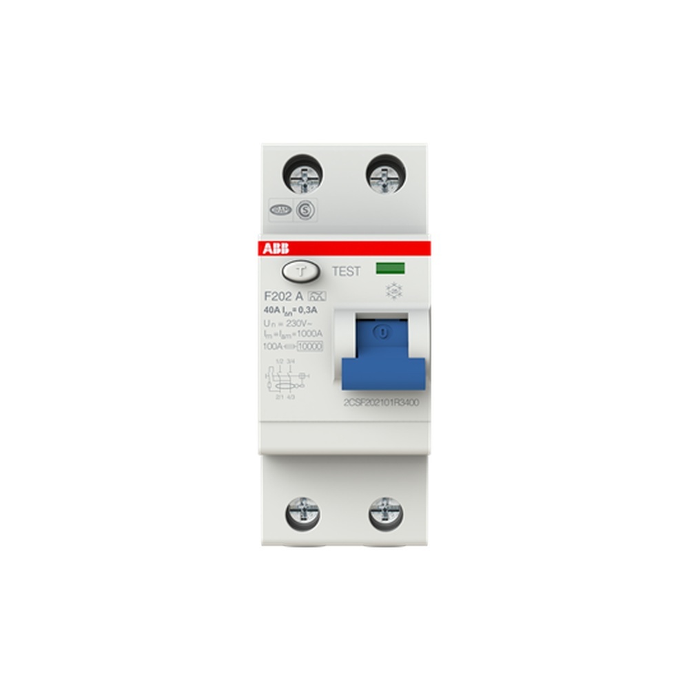ABB Fehlerstrom Schutzschalter 2CSF202101R3400 Typ F202A-40/0,3