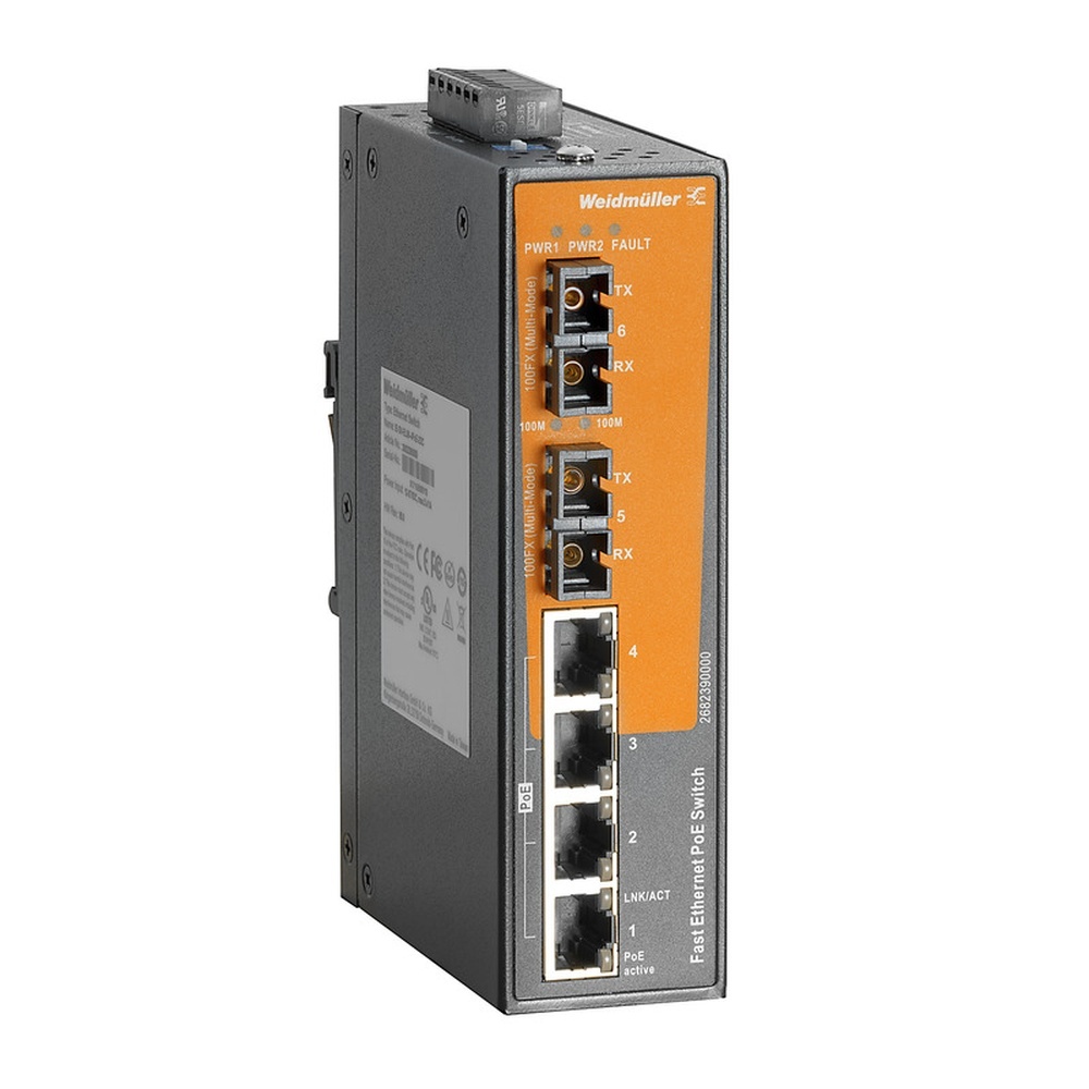 Weidmüller PoE Switch 2682390000 Typ IE-SW-EL06-4POE-2SC