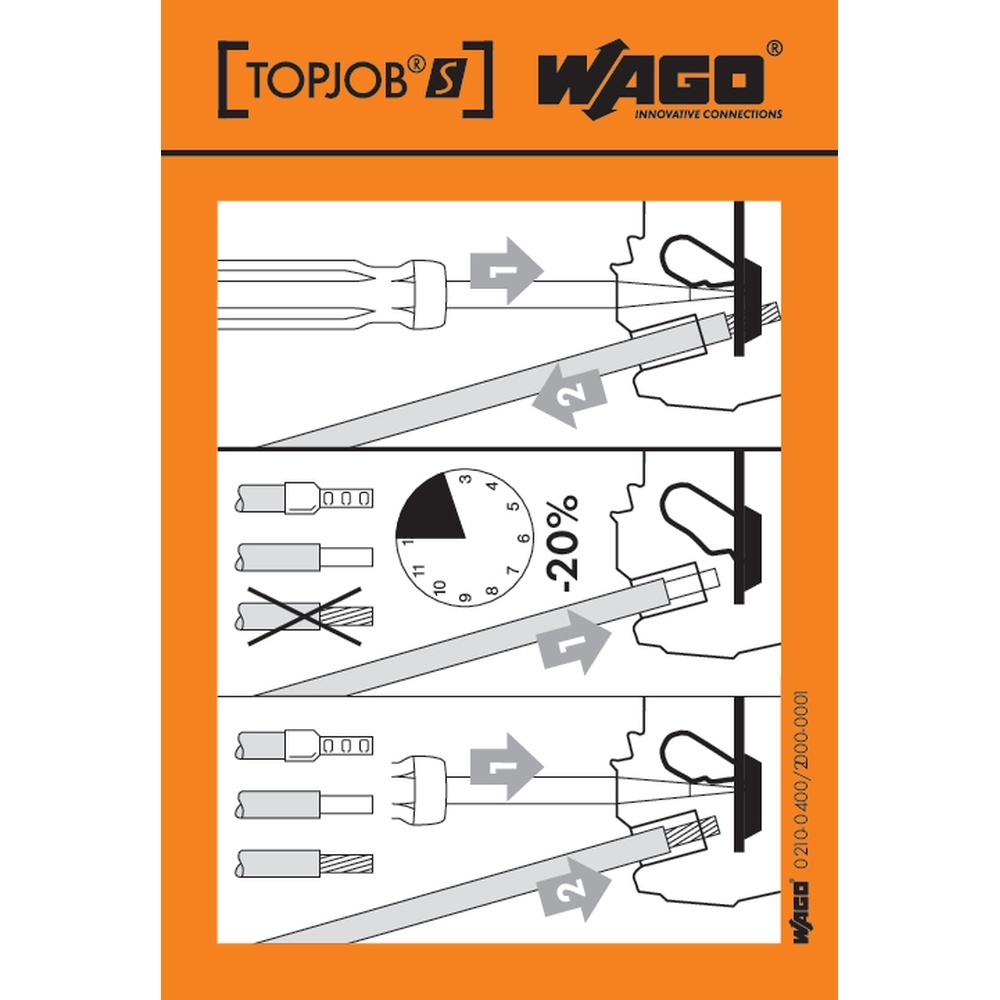 Wago Handhabungsaufkleber 210-400/2000-001 Wago Handhabungsaufkleber 210-400/2000-001