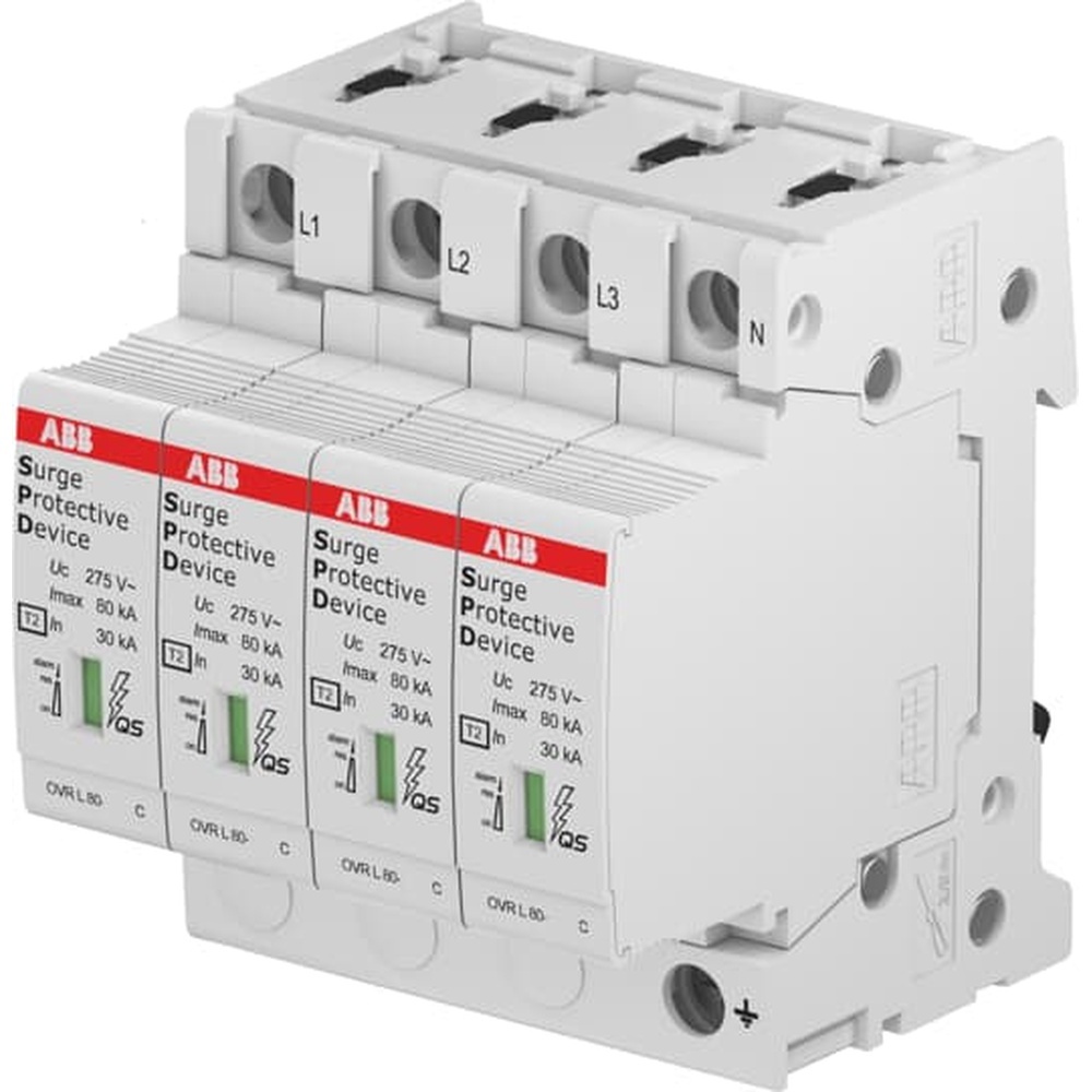 ABB Überspannungsableiter für Energietechnik Stromversorgung 2CTB815708R4000 Typ OVR T2 4L 80-440S