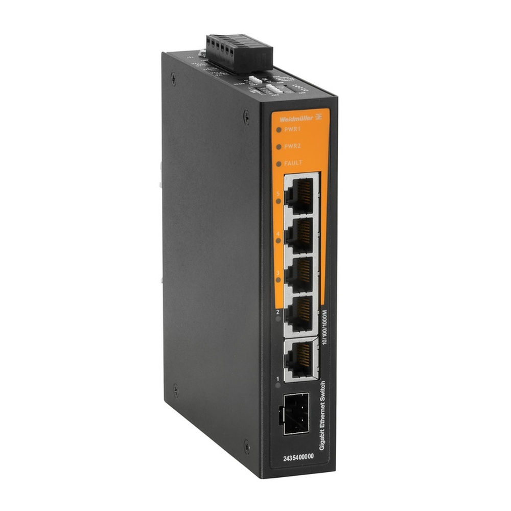 Weidmüller Netzwerk Switch 2435400000 Typ IE-SW-BL05-4GT-1GS