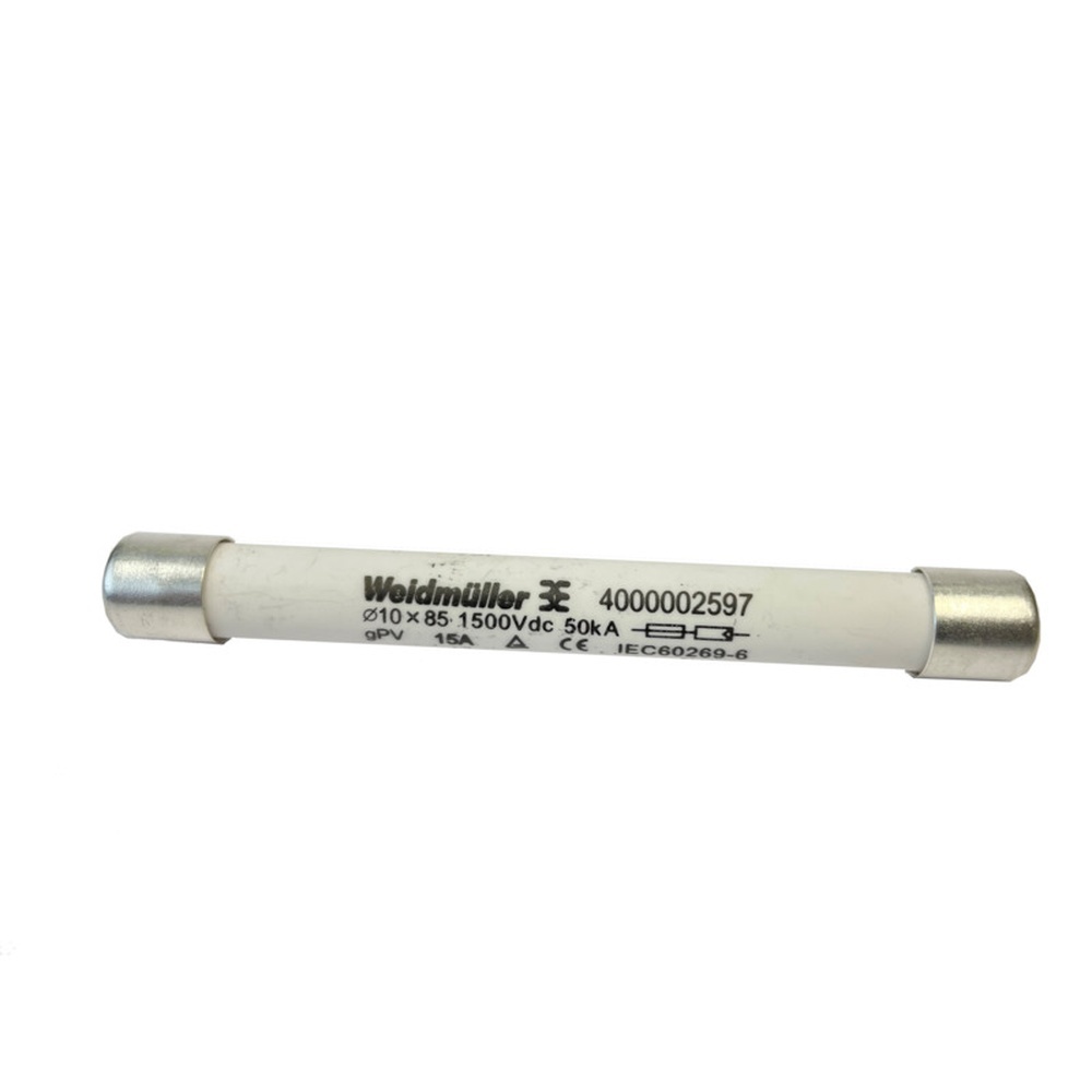 Weidmüller Zylindrischer Sicherungseinsatz 4000002609 Typ FUSE WSFL 10X85 16A 1K5V GPV Weidmüller Zylindrischer Sicherungseinsatz 4000002609 Typ FUSE WSFL 10X85 16A 1K5V GPV