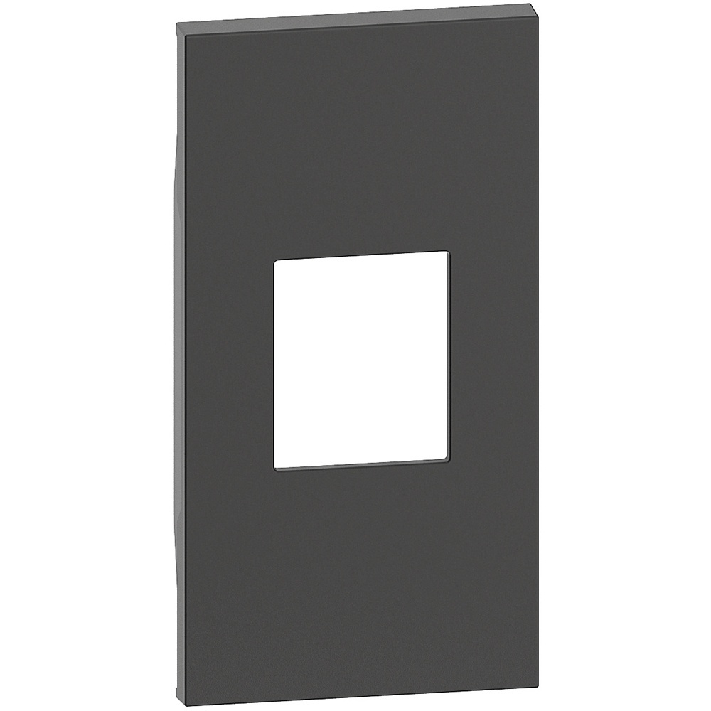 Bticino LivingNow Abdeckung 2-modulig für Glasfaser-Steckdose in der Farbe Black KG13M2