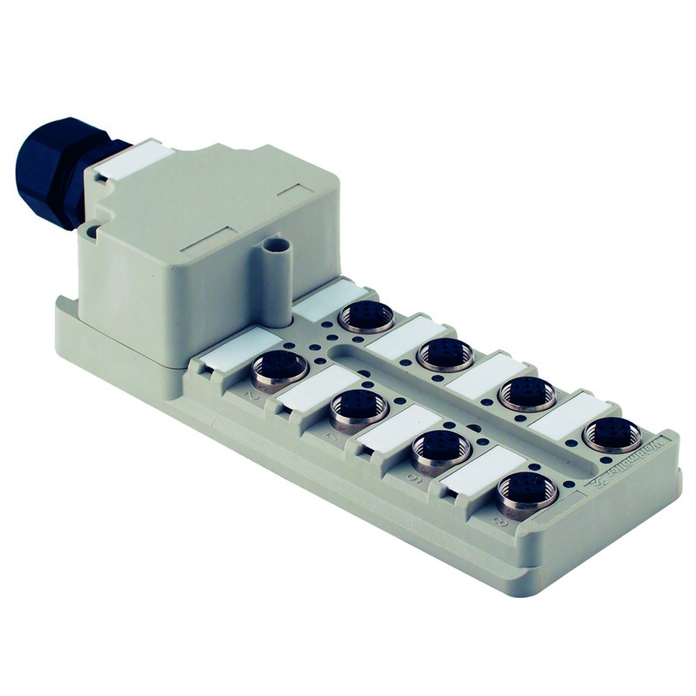 Weidmüller Passiver Sensor Aktor Verteiler 1705940000 Typ SAI-8-M 4P M12