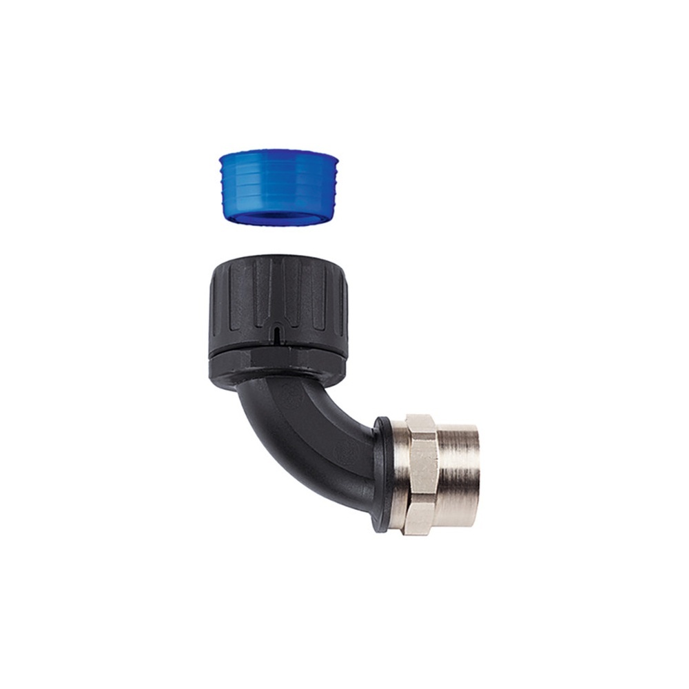 Hellermann Kunststoffverschraubung 166-23207 Typ HGL54-90F-M50 PA66/NPB/TPE BK 2