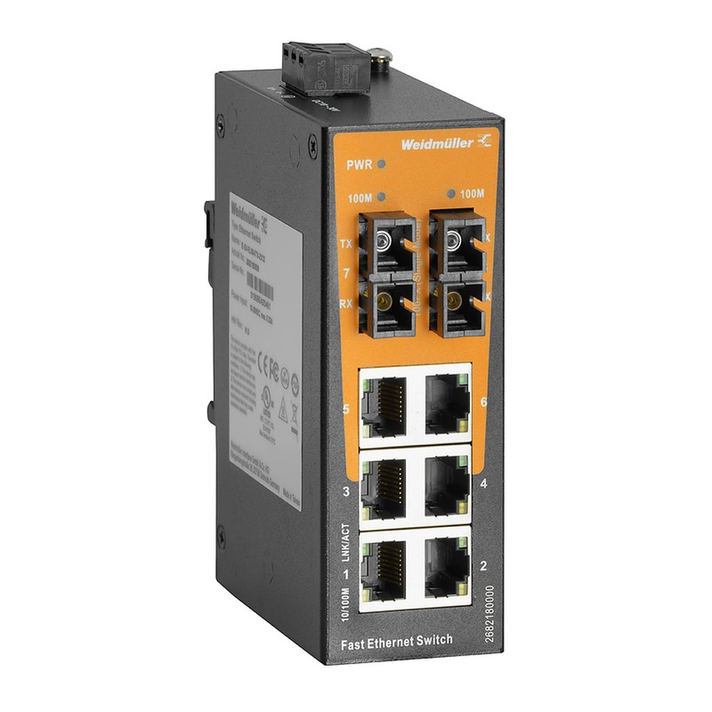 Weidmüller Netzwerk Switch 2682180000 Typ IE-SW-EL08-6TX-2SCS