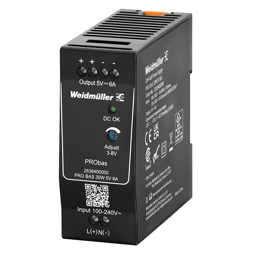 Weidmüller Stromversorgungsgerät 2838400000 Typ PRO BAS 30W 5V 6A Weidmüller Stromversorgungsgerät 2838400000 Typ PRO BAS 30W 5V 6A