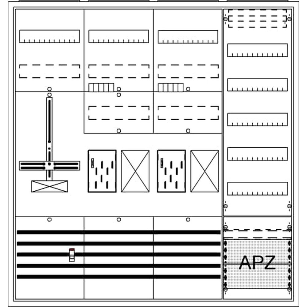 Striebel & John Zählerkomplettschrank 2CPX054224R9999 Typ BA47FH