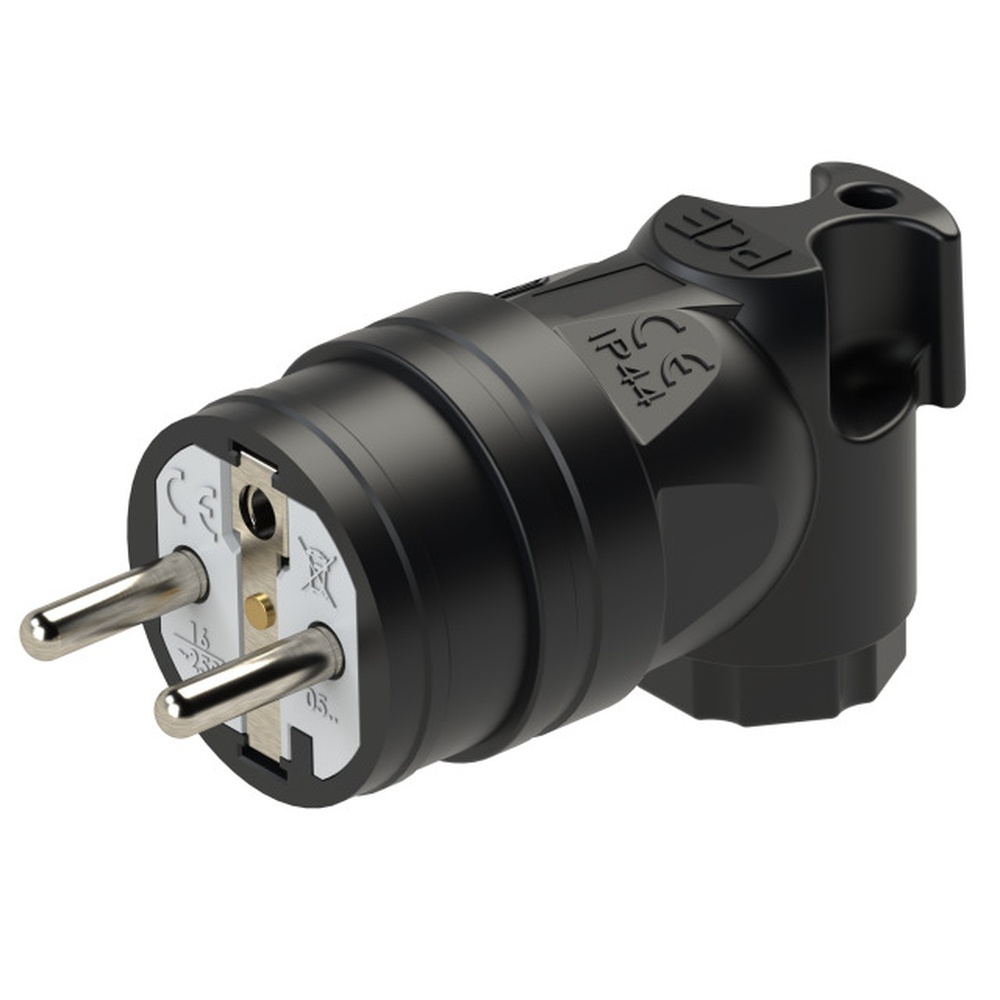 PC Electric Winkelstecker Gummi 05831-s