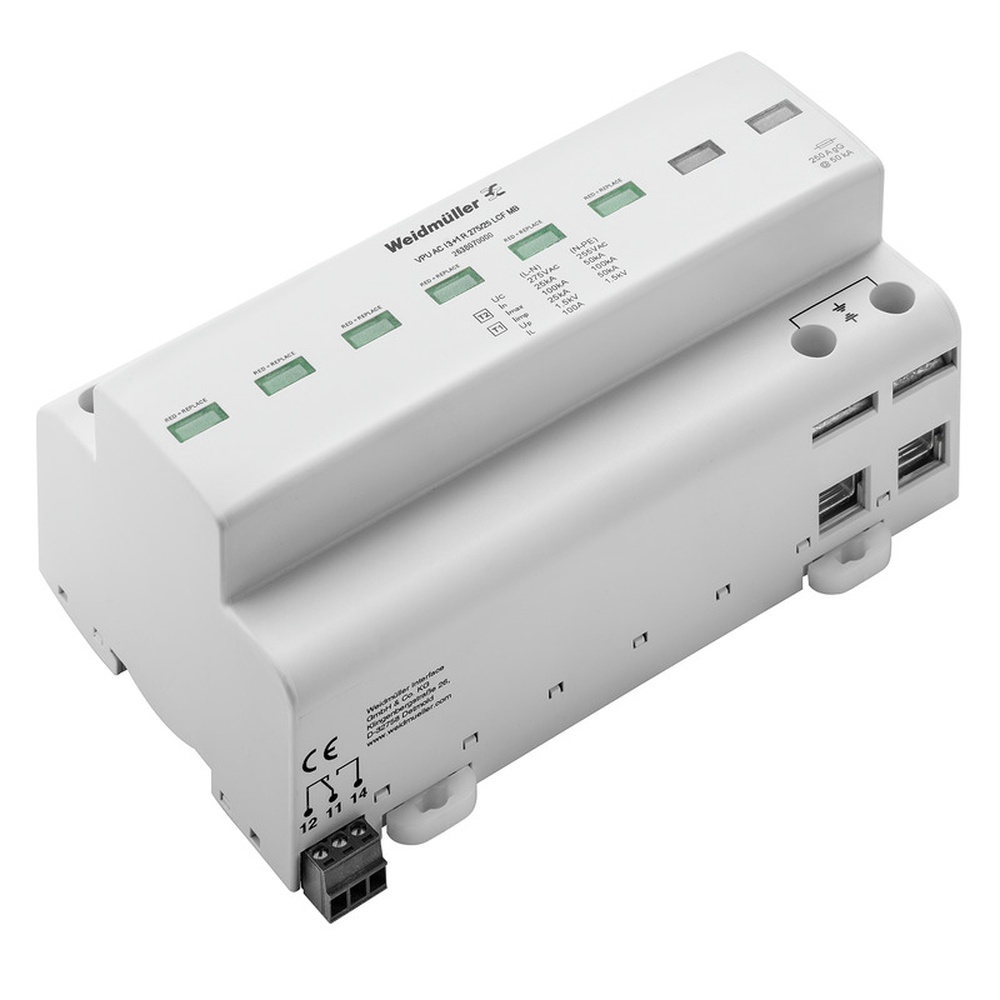 Weidmüller Überspannungsableiter 2638070000 Typ VPU AC I 3+1 R 275/25 LCF MB
