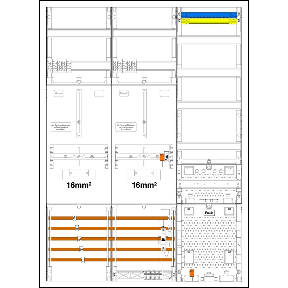 f-tronic Sammelschienenklemmen 7190616 Typ 3HZ732APZRFZB6-16