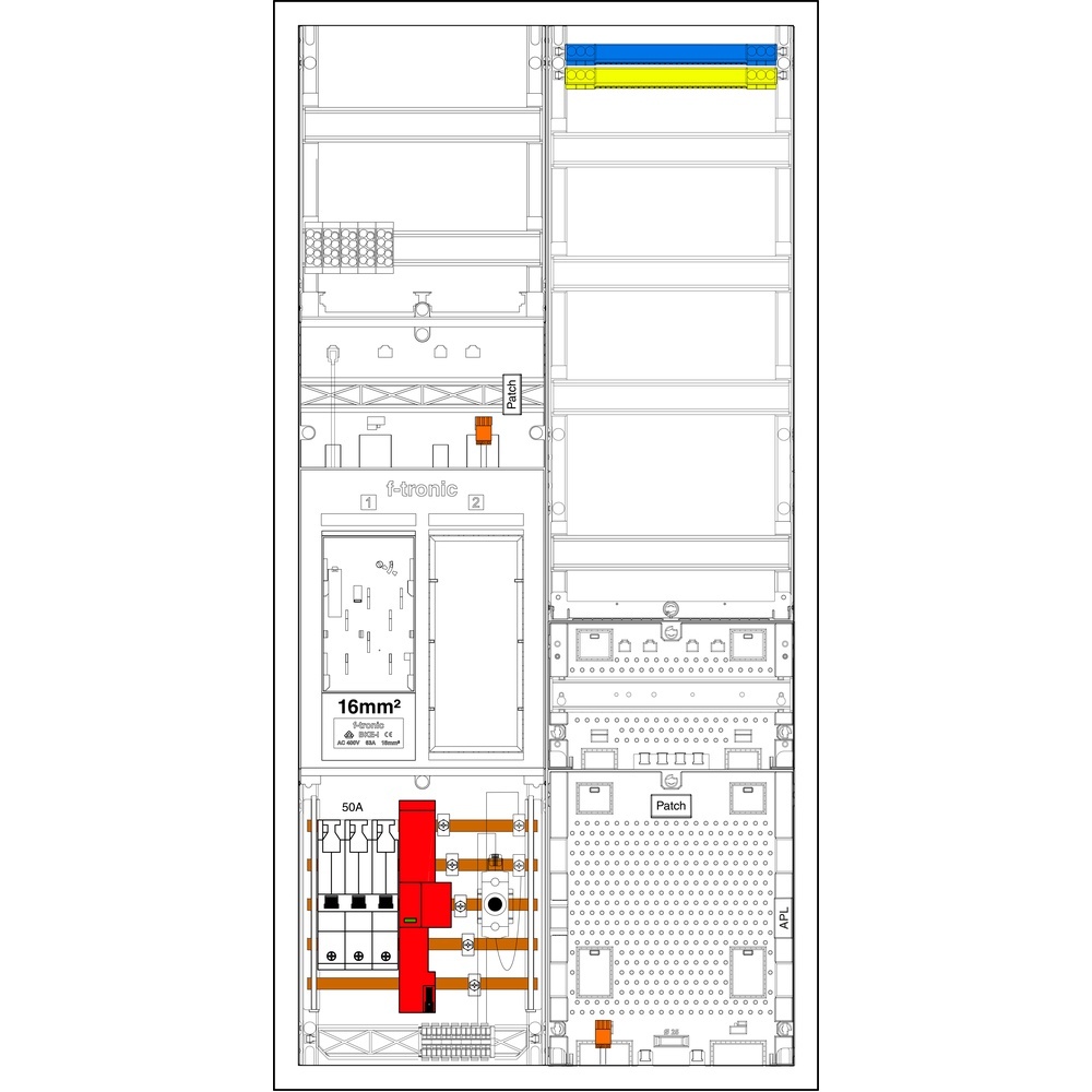 f-tronic Sammelschienenklemmen 7195210 Typ EHZ721APZRFZ50D01Ü16