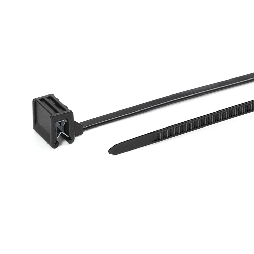 Hellermann Tyton Befestigungsbinder 126-00427 Typ T50SOSEC34E-PA66W-BK (500)