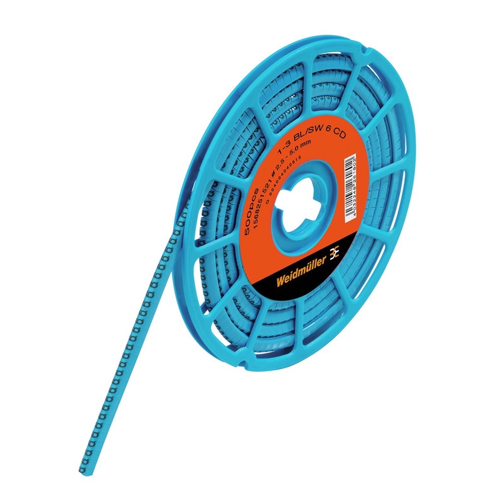 Weidmüller Kabelmarkierungssystem 1568251521 Typ CLI C 1-3 BL/WS 6 CD