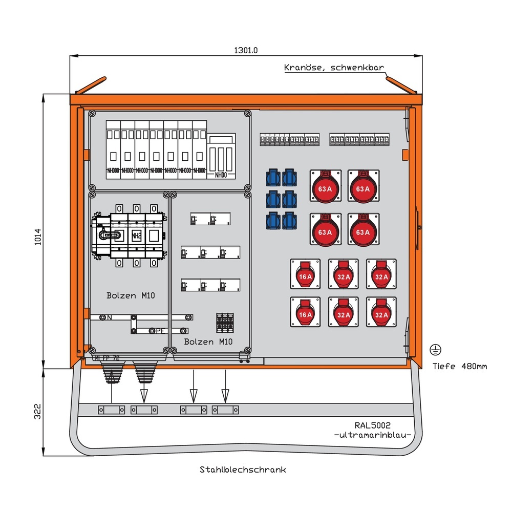 Walther-Werke Verteilerschrank 218kVA WV0582R1