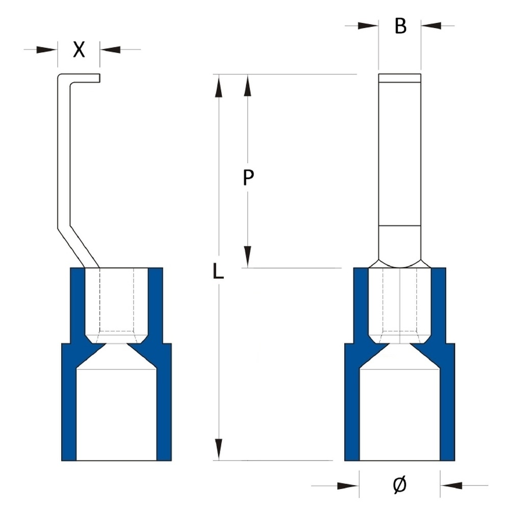 Weidmüller Kabelschuh 1233330000 Typ HBT 2,5 - 4,6 BL