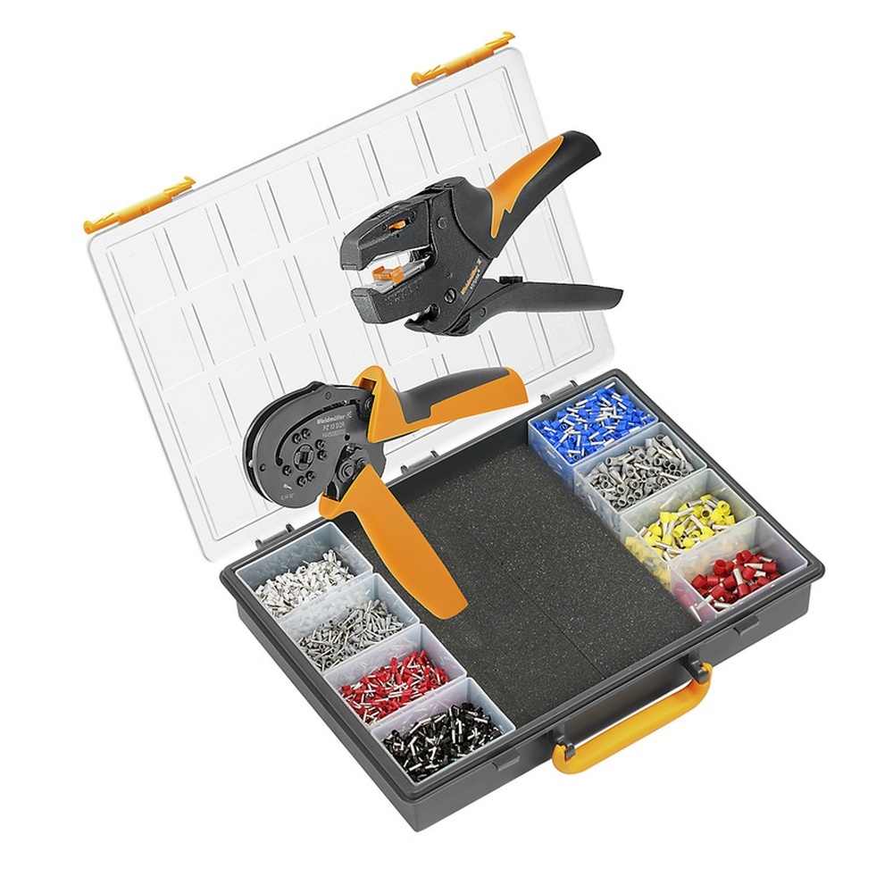 Weidmüller Sortimentskasten bestückt 1542310000 Typ CRIMPSET PZ 10 SQR T