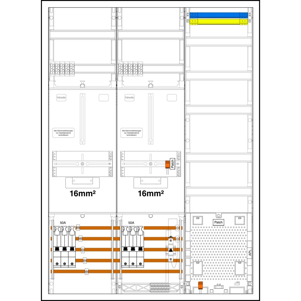 f-tronic Sammelschienenklemmen 7190622 Typ 3HZ732APZ50B10-16