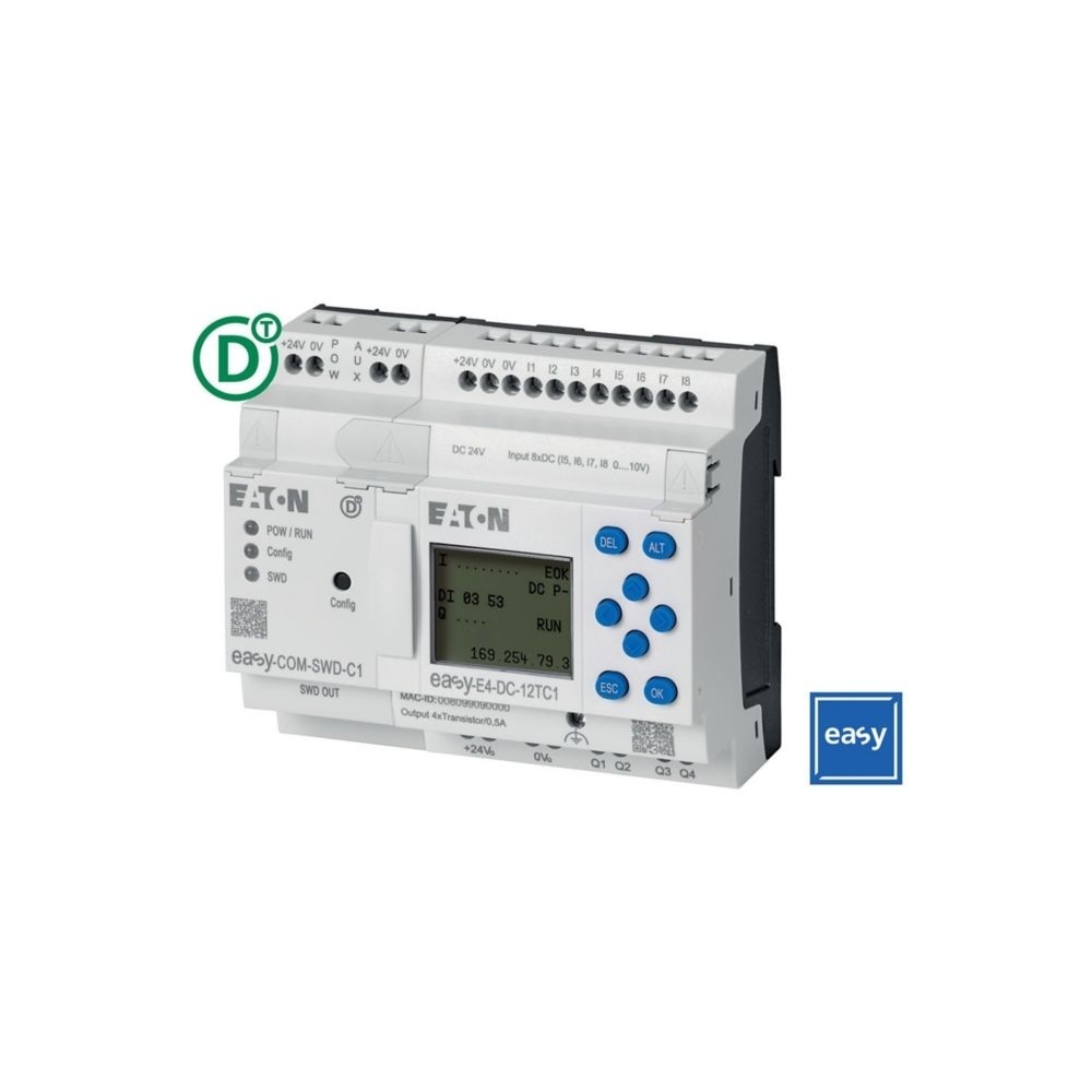 Eaton Bundle bestehend aus EASY E4 DC 12TC1 und EASY COM SWD C1 199509 Typ EASY-BOX-E4-DC-SWD1