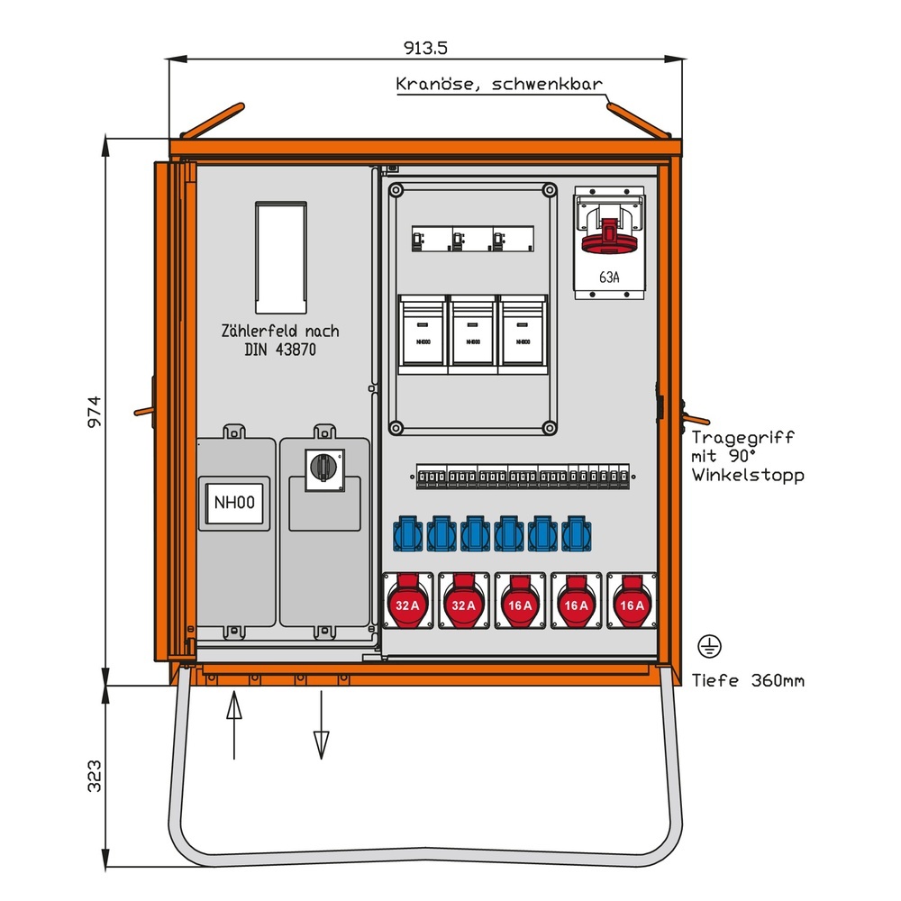 Walther-Werke Anschlussverteiler Schrank WAV0251BR1 Walther-Werke Anschlussverteiler Schrank WAV0251BR1