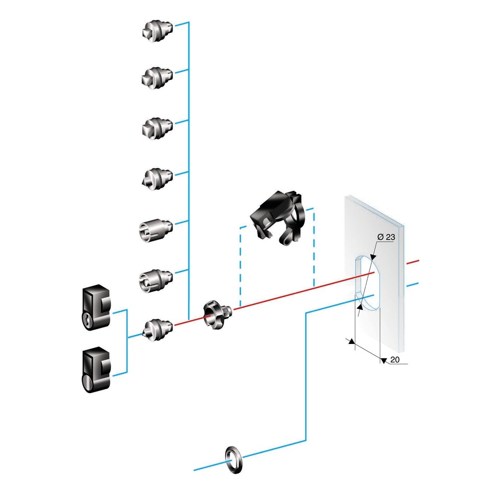 Schneider Electric Doppelbarteinsatz NSYTDB5PLA