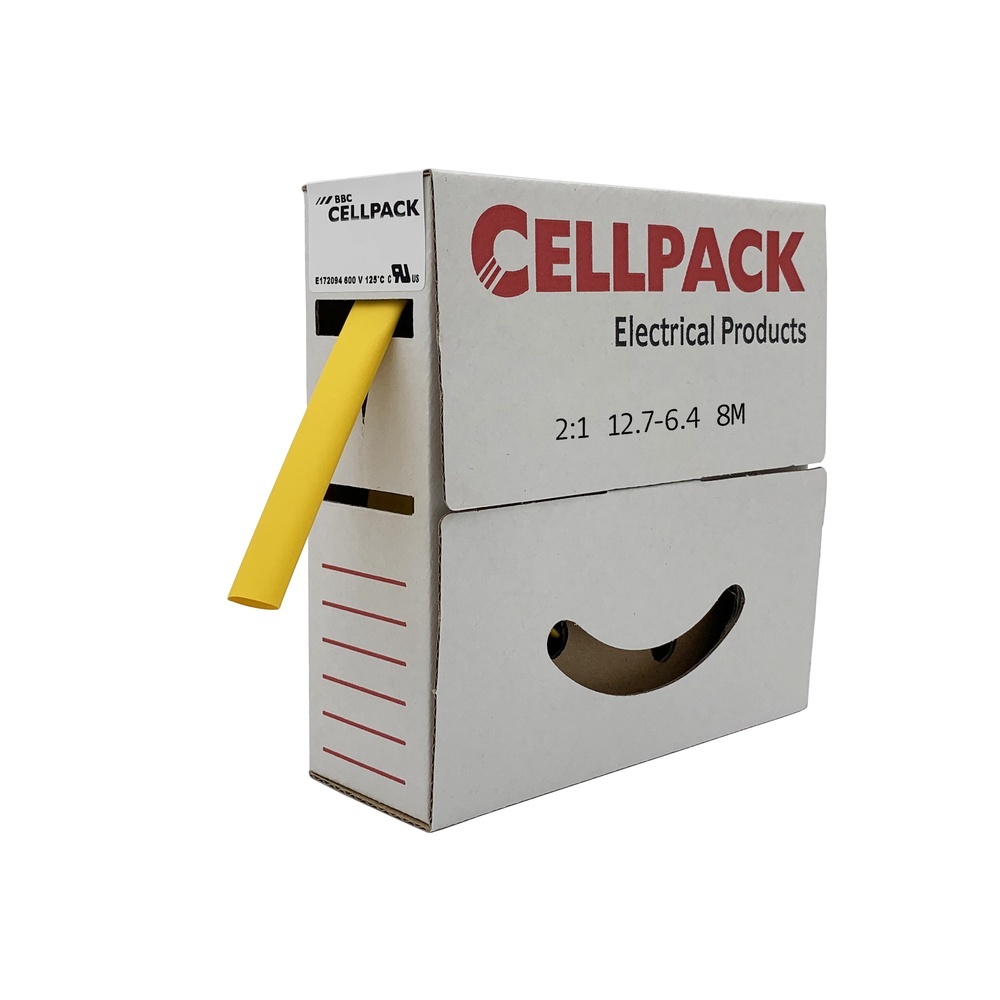 Cellpack Warmschrumpfschlauch 127077 Typ SB/12.7-6.4/YE/8m