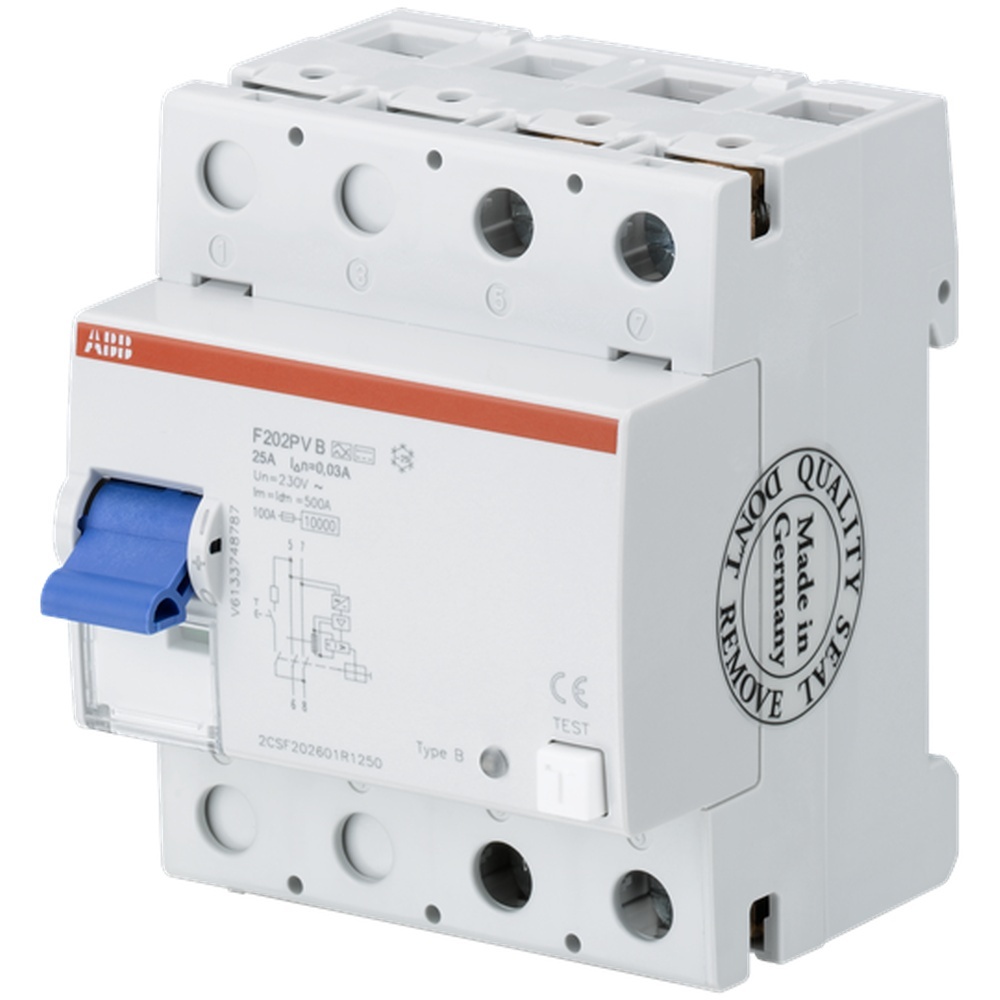 ABB Fehlerstrom Schutzschalter 2CSF202701R1250 Typ F202B+25/0,03