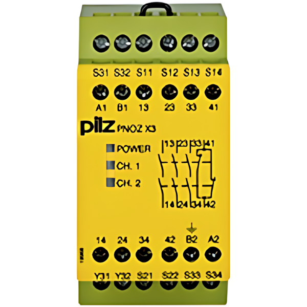 Pilz Sicherheitsschaltgerät 774314 Typ PNOZ X3 110VAC 24VDC 3n/o 1n/c 1so Pilz Sicherheitsschaltgerät 774314 Typ PNOZ X3 110VAC 24VDC 3n/o 1n/c 1so