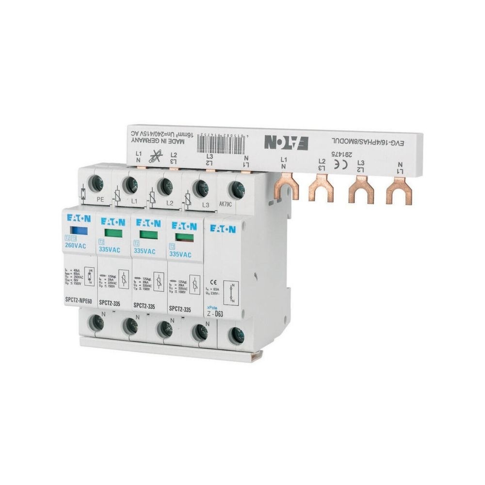 Eaton Überspannungsableiter 167630 Typ SPCT2-335-3+NPE/BB