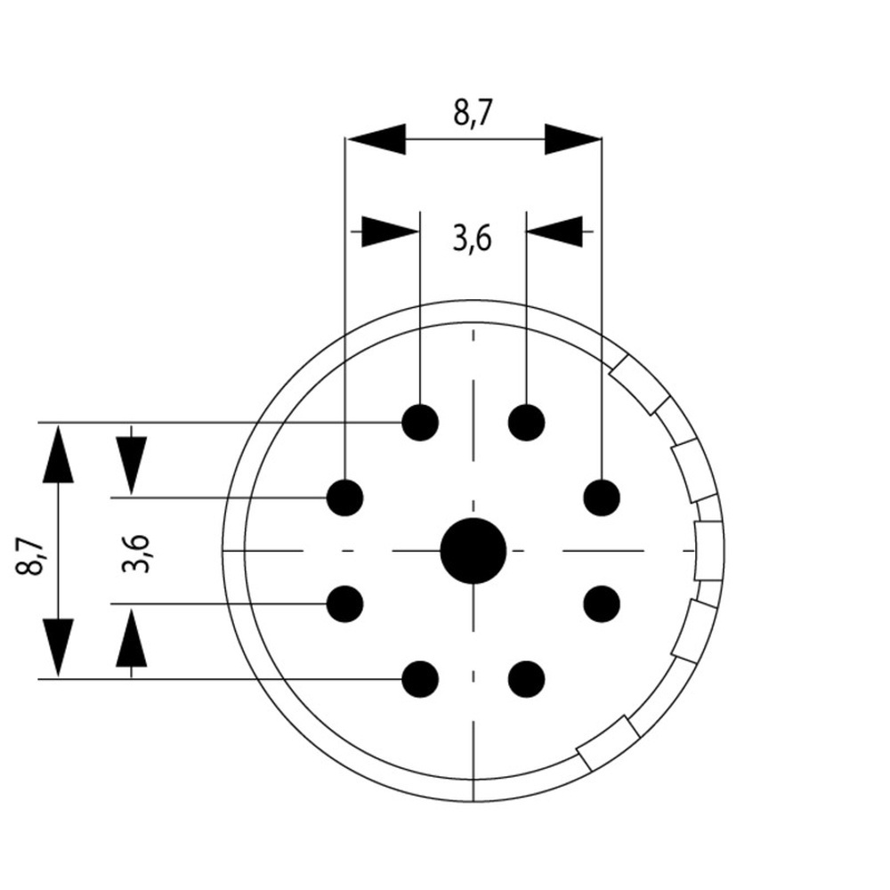 Weidmüller Kontakteinsatz 1224740000 Typ SAI-M23-BE-9-F-G
