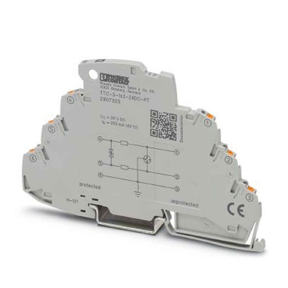 Phoenix Contact Überspannungsschutzgerät 2907325 Typ TTC-3-1X2-24DC-PT Phoenix Contact Überspannungsschutzgerät 2907325 Typ TTC-3-1X2-24DC-PT