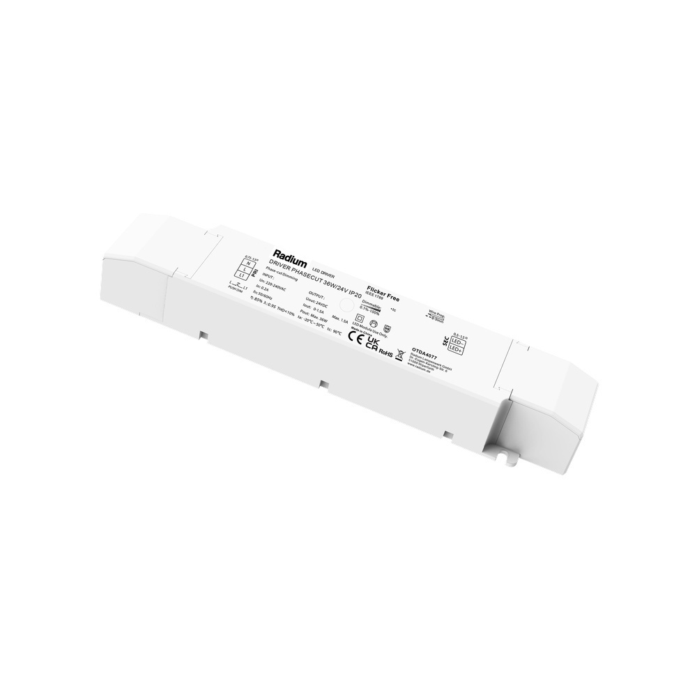 Radium LED Treiber OTDA4077 Typ DRIVER PHASECUT 36W/24V IP20 RADIUM