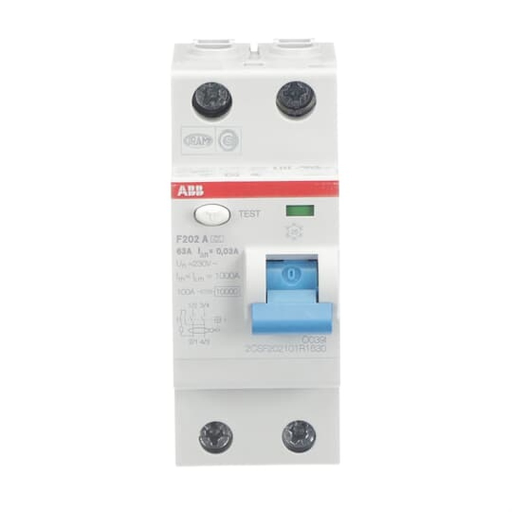 ABB Fehlerstrom Schutzschalter 2CSF202101R1630 Typ F202A-63/0,03