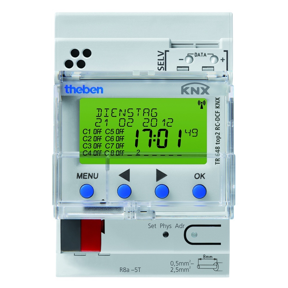 Theben KNX Jahresschaltuhr 6489210 Typ TR 648 top2 RC-DCF KNX