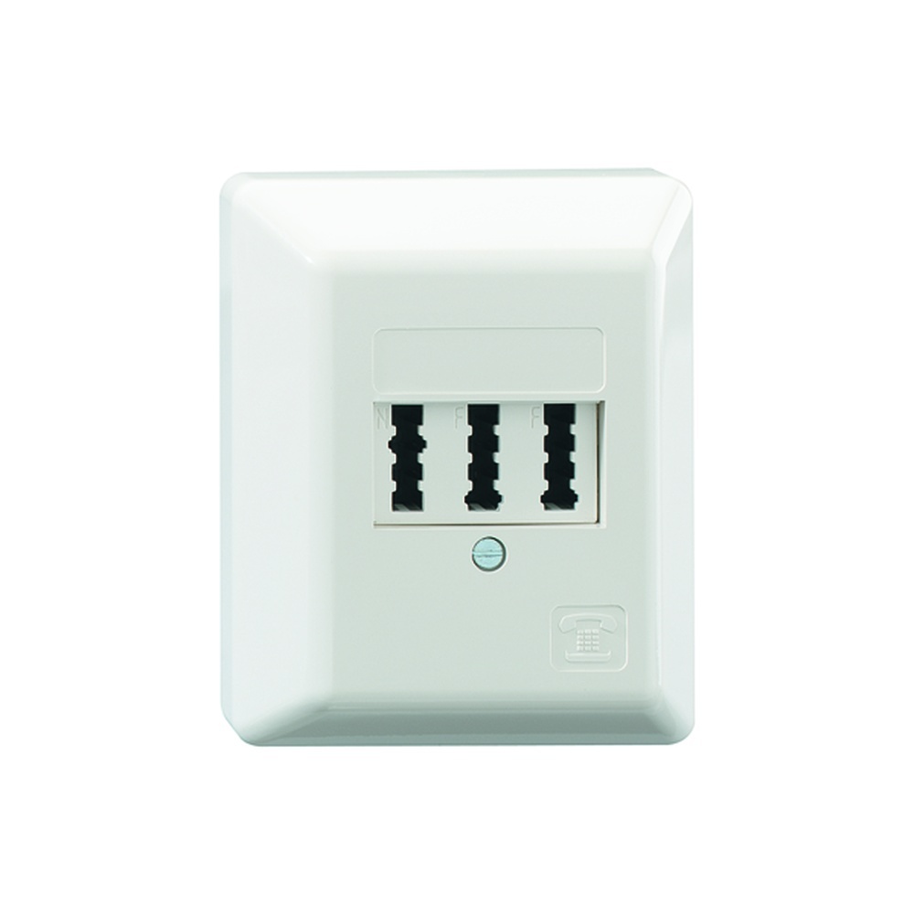 Rutenbeck Telefondose 10310114 Typ TAE 2x6/6 NFF Ap rw Rutenbeck Telefondose 10310114 Typ TAE 2x6/6 NFF Ap rw