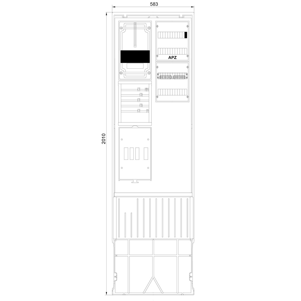 f-tronic Zähleranschlusssäule ZSA202-2-ZK-ZSK-APZ Nr. 7160127