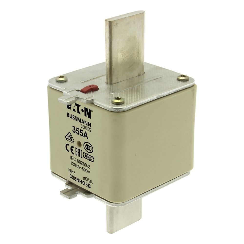 Eaton Sicherungseinsatz 355NHG3B Typ NH FUSE 355AMP 500V gG SIZE 3 DUAL IND