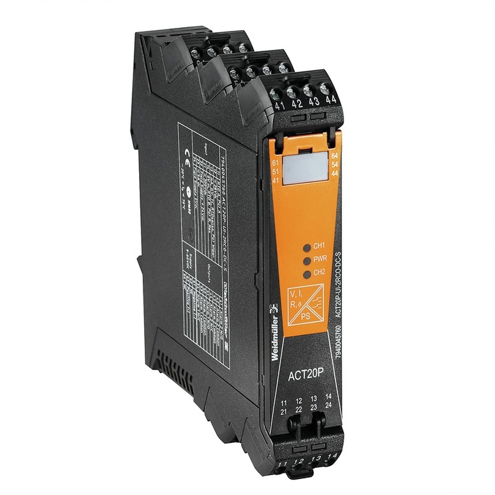Weidmüller Signalwandler 1238910000 Typ ACT20P-UI-2RCO-AC-S