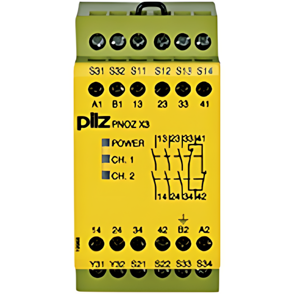 Pilz Sicherheitsschaltgerät 774312 Typ PNOZ X3 48VAC 24VDC 3n/o 1n/c 1so Pilz Sicherheitsschaltgerät 774312 Typ PNOZ X3 48VAC 24VDC 3n/o 1n/c 1so