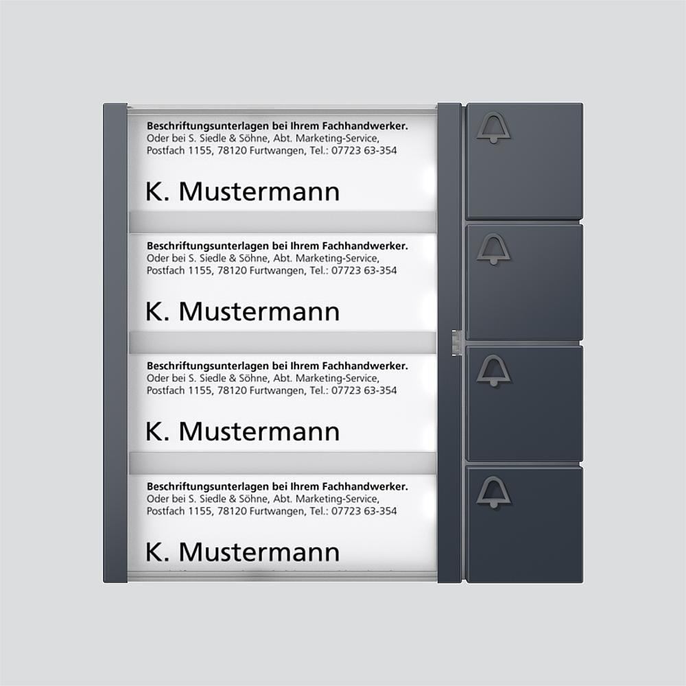 Siedle Tasten Modul TM 612-4 AG Nr. 210005000-00 Siedle Tasten Modul TM 612-4 AG Nr. 210005000-00