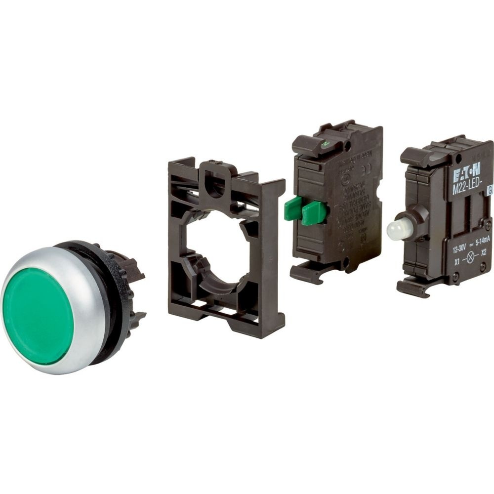 Eaton Leuchtdrucktaster 110930 Typ M22-DL-G-K10LED-BVP